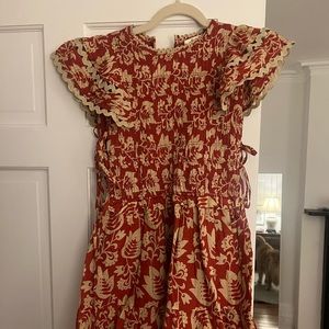 Sea New York Women's Linda Short Sleeve Smocked Dress - Red